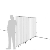 Separè a parete SPARTA LIGHT con superficie in plastica - cm 266x170h (7 elementi)  - Separè a parete SPARTA LIGHT con superficie in plastica - cm 266x170h (7 elementi) 