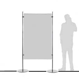 Pannello espositivo EXPO'  "composito" con  basi tonde - cm 110x200h