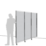 Separè a parete ALA ROLLER LIGHT "alveolare" - cm305x190h (3 elementi) - Separè a parete ALA ROLLER LIGHT 