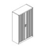 Armadio in lamiera con serrandina plastica scorrevole cm 120.MD-R200 - Armadio in lamiera con serrandina plastica scorrevole cm 120.MD-R200