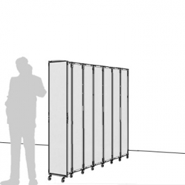 Separè a parete CLIPPER ROLLER LIGHT 30 PLUS - cm 219x180h (7+1 elementi) 