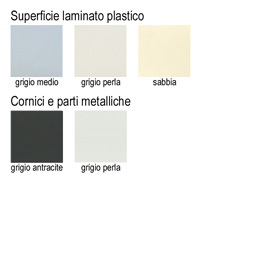 Colori e finiture del separè Clipper Roller