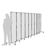 Separè autostabile CLIPPER ROLLER "laminato" - cm 601x193h (9 elementi) - Separè autostabile CLIPPER ROLLER 