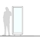 Pannello divisorio ALA "vetroplastico" - cm 65x180h - Pannello divisorio ALA 
