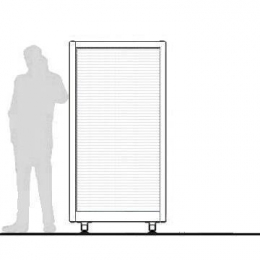 Pannello divisorio ALA "alveolare" dotato di coppia piedi AAP02 - cm 100x180h