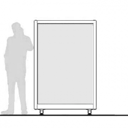 Pannello divisorio ALA "laminato"  dotato di coppia piedi AAP02 - cm 130x180h 