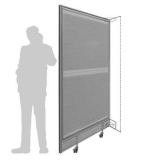 Schermo fonoassorbente e fonoimpedente di prosecuzione JUMBO - cm 150x227h con 2 piedi su ruote frenate - Schermo fonoassorbente e fonoimpedente di prosecuzione JUMBO - cm 150x227h con 2 piedi su ruote frenate