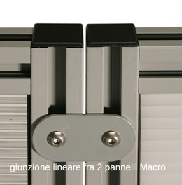 Giunzione lineare fra 2 pannelli Macro