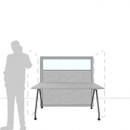 Pannello divisorio MACRO.OFX "finestrato feltro" - cm 140x140h