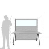 Pannello divisorio MACRO.OFX "finestrato feltro" - cm 160x160h - Pannello divisorio MACRO.OFX 