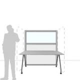 Pannello divisorio MACRO.OFX "finestrato laminato" - cm 140x160h - Pannello divisorio MACRO.OFX 