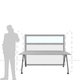 Pannello divisorio MACRO.OFX "finestrato laminato" - cm 180x140h - Pannello divisorio MACRO.OFX 