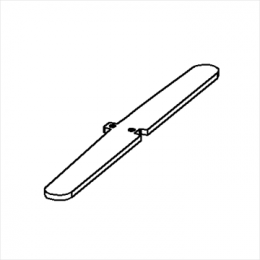 Base dritta MACRO - cm 50x6 rastremata con 2 fori
