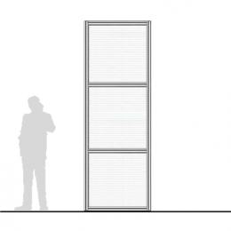 Pannello divisorio MACRO "alveolare" con doppia traversa - cm 100x300h 