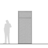 Pannello divisorio MACRO "feltro" con traversa - cm 100x250h  - Pannello divisorio MACRO 