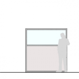 Pannello divisorio MACRO "finestrato laminato" - cm 200x200h 