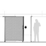 Pannello scorrevole MACRO "feltro" - cm 150x200h  - Pannello scorrevole MACRO 