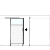 Pannello scorrevole MACRO "finestrato alveolare" - cm 100x200h  - Pannello scorrevole MACRO 