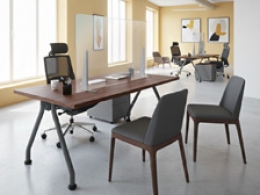 Schermo parafiato ONDESK FRONT OFFICE per front office - cm 75x75h  con morsetti tipo A