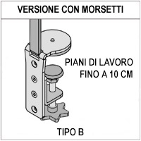 Schermo parafiato ONDESK FRONT OFFICE per front office - cm 100x75h  con morsetti tipo B