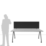 Schermo divisorio fonoassorbente TXT "desk" - cm 200x50h - Schermo divisorio fonoassorbente TXT 