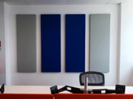 Schermo fonoassorbente a parete TXT "grip" - cm 180x50