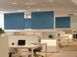 Pannello fonoassorbente sospeso TXT "leaf" - cm 140x60h