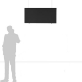 Pannello fonoassorbente sospeso TXT "leaf" - cm 140x60h - Pannello fonoassorbente sospeso TXT 