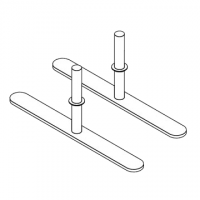 Pannello divisorio TXT autostabile con 2 basi dritte - cm 160x180h