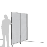 Separè a parete su ruote MACRO R. L. GRIGLIA - cm 219x212h (2 elementi) - Separè a parete su ruote MACRO R. L. GRIGLIA - cm 219x212h (2 elementi)