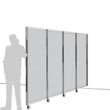 Separè a parete su ruote MACRO R. L. GRIGLIA - cm 433x212h (4 elementi) - Separè a parete su ruote MACRO R. L. GRIGLIA - cm 433x212h (4 elementi)