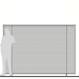 Schermo mobile su ruote MACRO VELA "alveolare" - cm 300x200h  - Schermo mobile su ruote MACRO VELA 