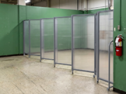 Separè a parete MACRO ZIG ZAG LIGHT "alveolare" - cm 560x200h (6 elementi)