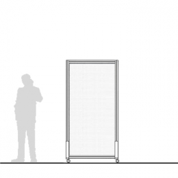 Pannello divisorio su ruote MACRO "alveolare" - cm 100x200h 